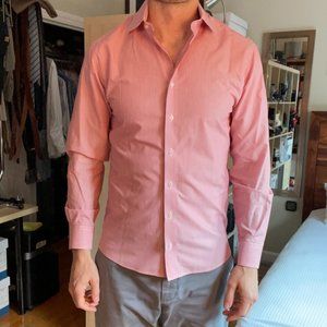 Thin stripe long sleeve dress shirt